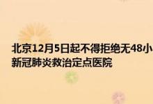 今日最新消息：北京12月5日起不得拒绝无48小时核酸证明的乘客 北京顺义区医院确定为新冠肺炎救治定点医院
