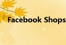 Facebook Shops尝试再次吸收小型企业