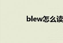 blew怎么读（blow怎么读）
