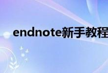 endnote新手教程（endnote使用教程）