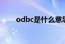 odbc是什么意思啊（odbc是什么）