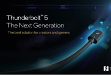 英特尔宣布推出速度高达 120Gbps 的 Thunderbolt 5