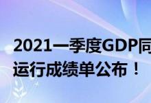 2021一季度GDP同比增长18.3% 该季度经济运行成绩单公布！