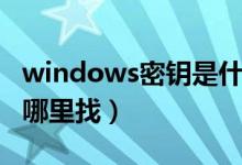 windows密钥是什么样子（windows密钥在哪里找）