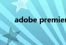 adobe premiere pro（adobe pr）