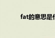 fat的意思是什么（fat的意思）