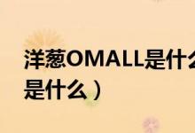 洋葱OMALL是什么东西（洋葱OMALL指的是什么）