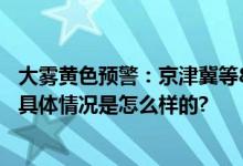 大雾黄色预警：京津冀等8省市部分地区有大雾 局地强浓雾 具体情况是怎么样的?